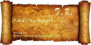 Takáts Kevin névjegykártya