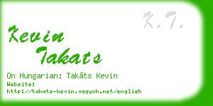 kevin takats business card